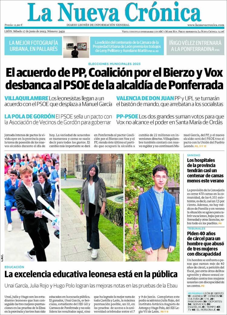 Portada de La Nueva Crónica (España)