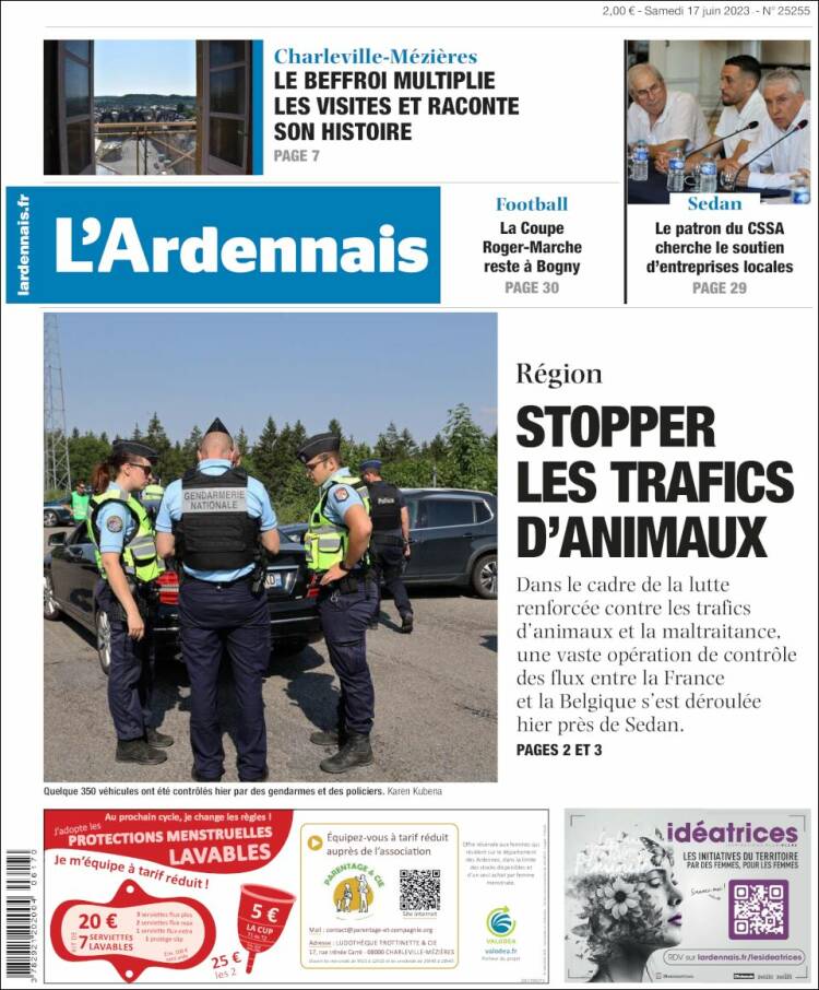 Portada de L'Ardenais (Francia)