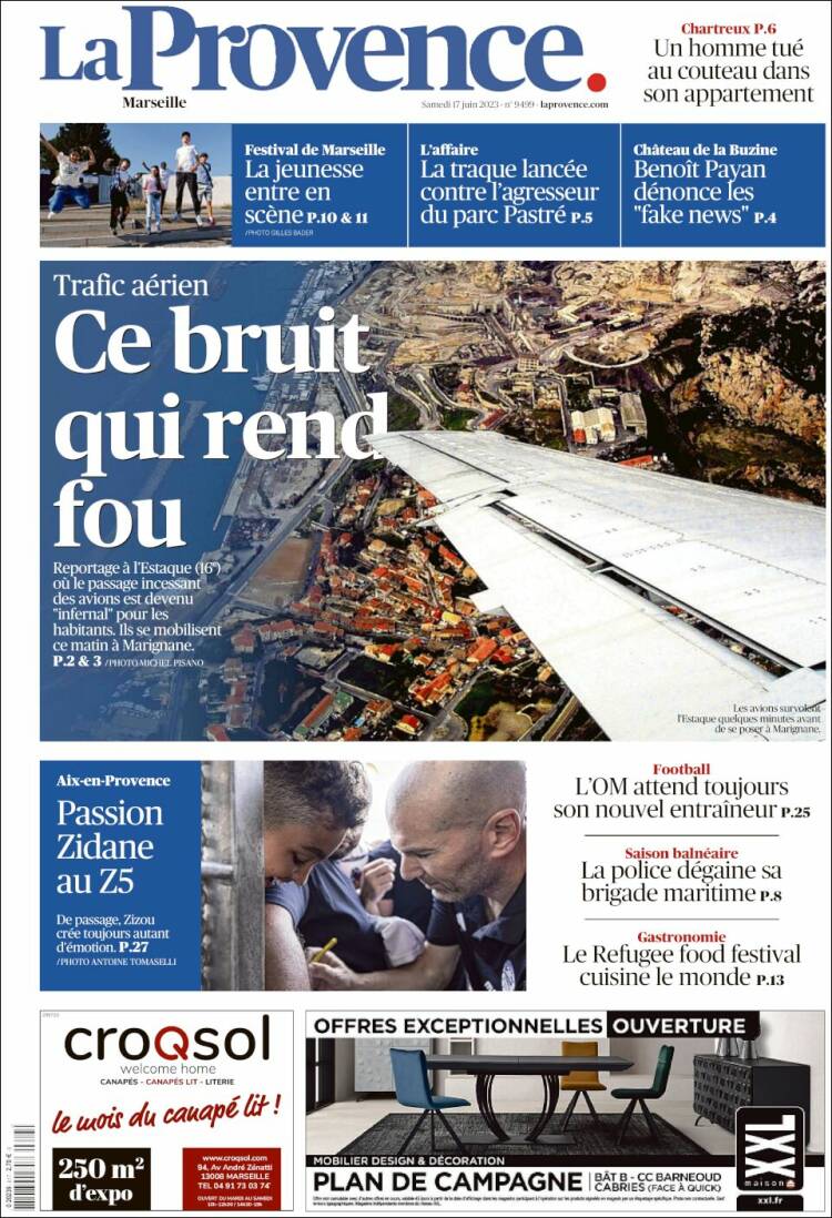 Portada de La Provence (Francia)