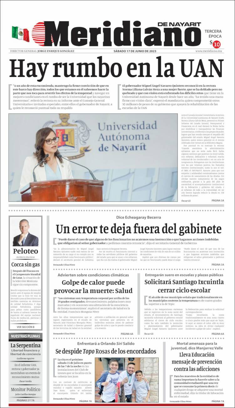 Portada de Meridiano (México)