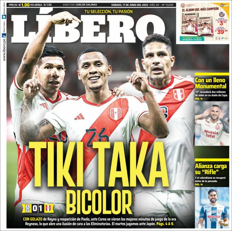 Portada de Líbero (Perú)