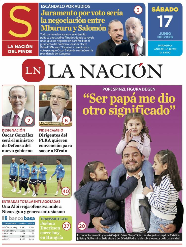 Portada de La Nación (Paraguay)