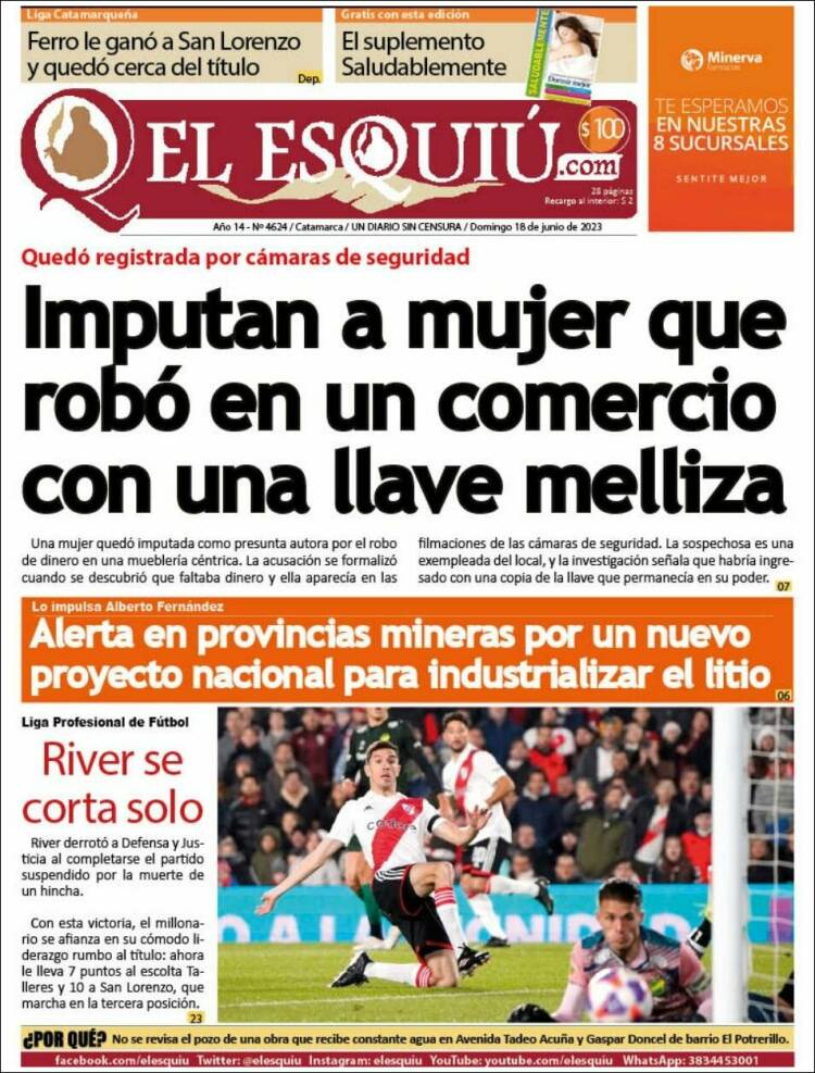 Portada de El Esquiu (Argentina)