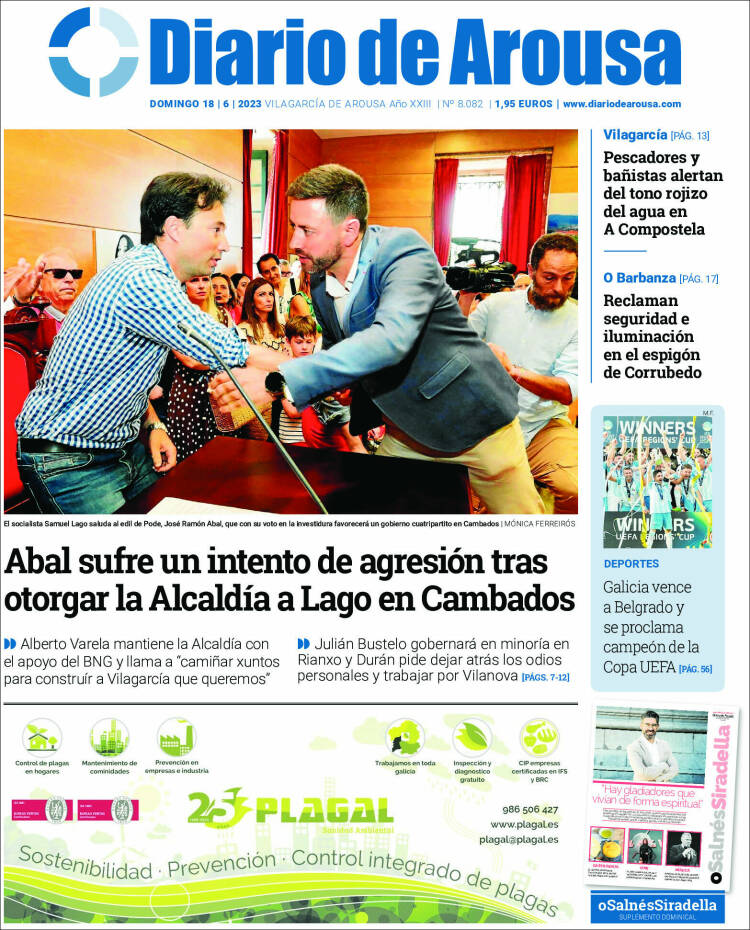 Portada de Diario de Arousa (España)