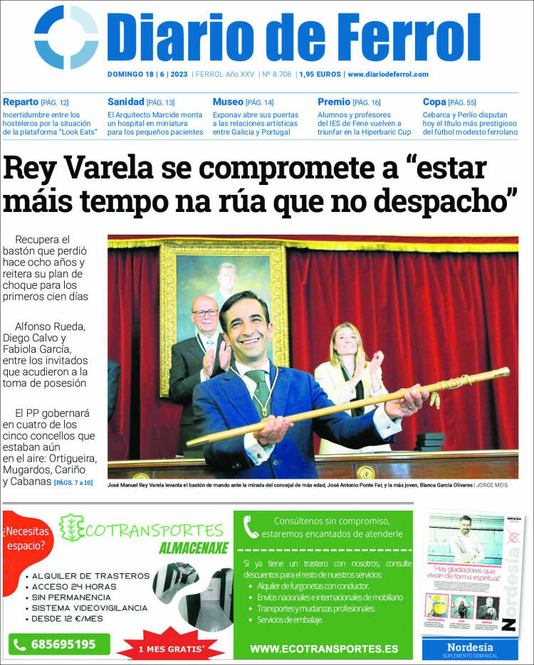 Portada de Diario de Ferrol (España)