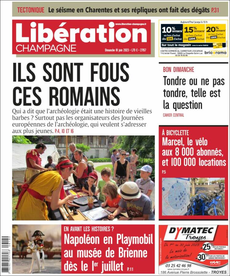 Portada de Libération Champagne (Francia)