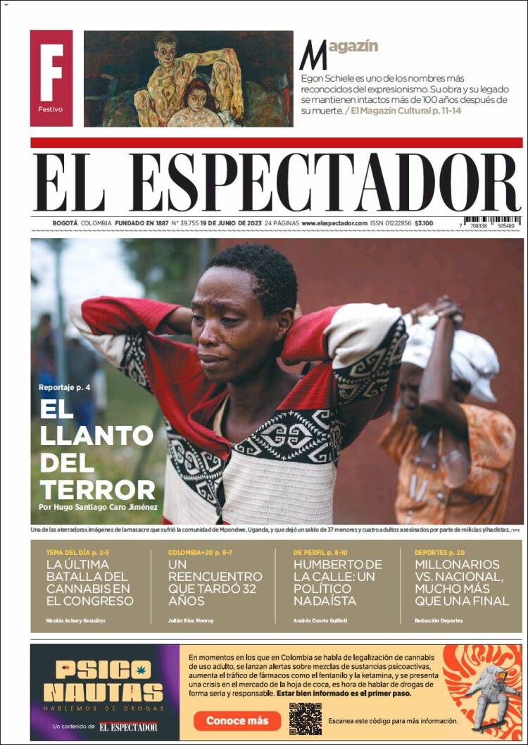 Periódico El Espectador (Colombia). Periódicos De Colombia. Edición De ...