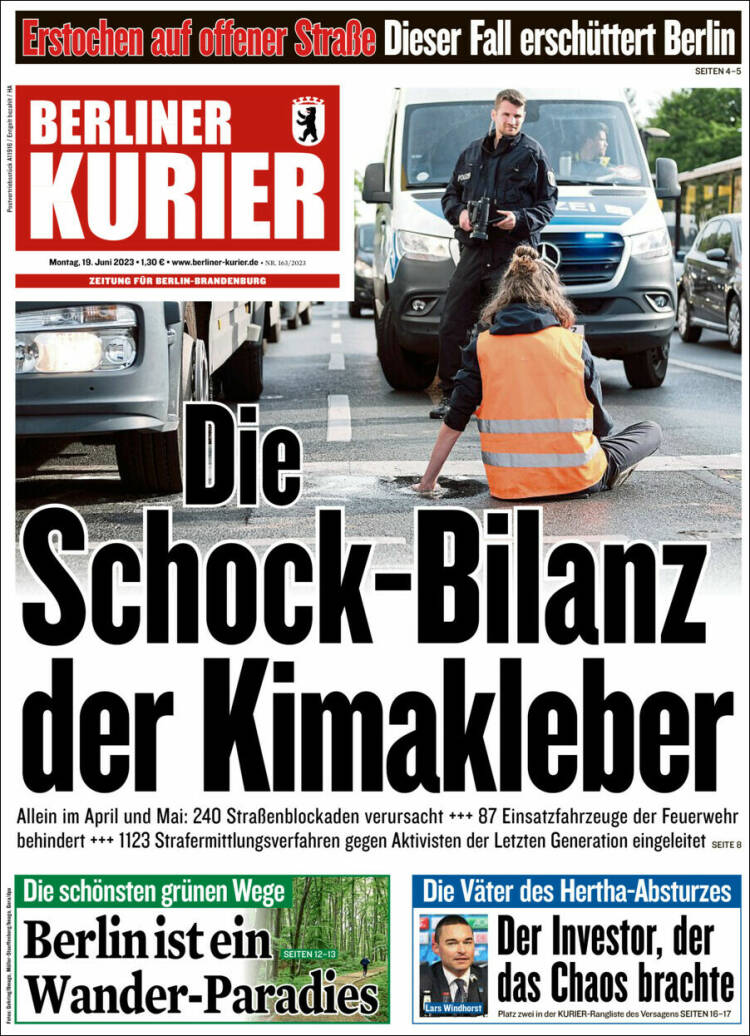 Portada de Berliner Kurier - Startseite BK (Alemania)