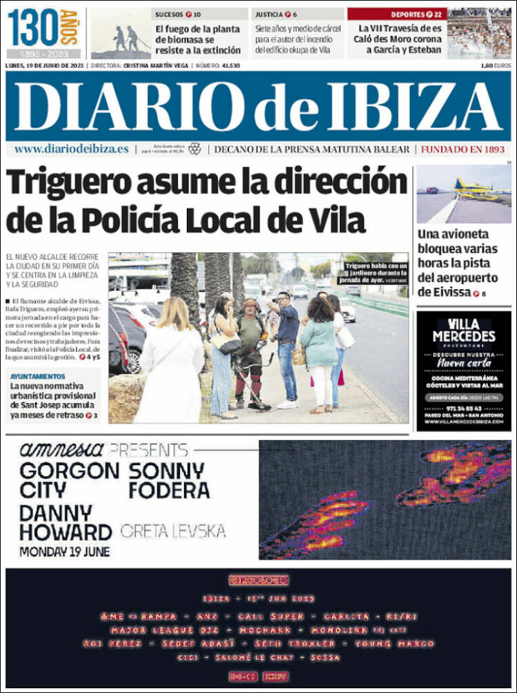 Portada de Diario de Ibiza (España)