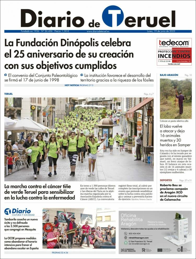 Portada de Diario de Teruel (España)