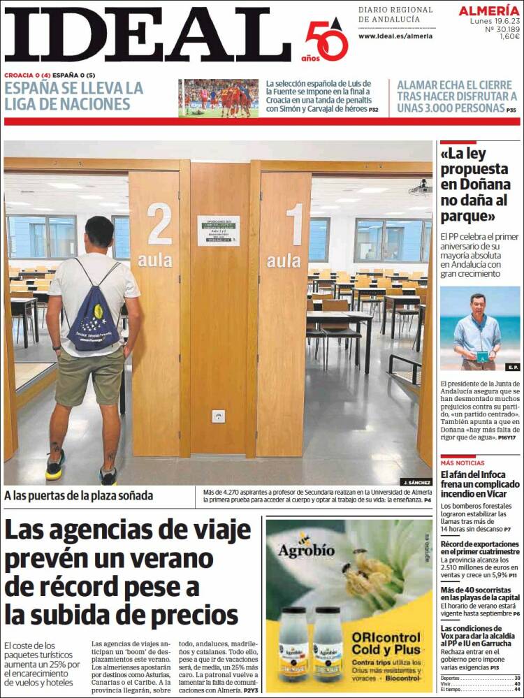 Portada de Ideal Almeria (España)