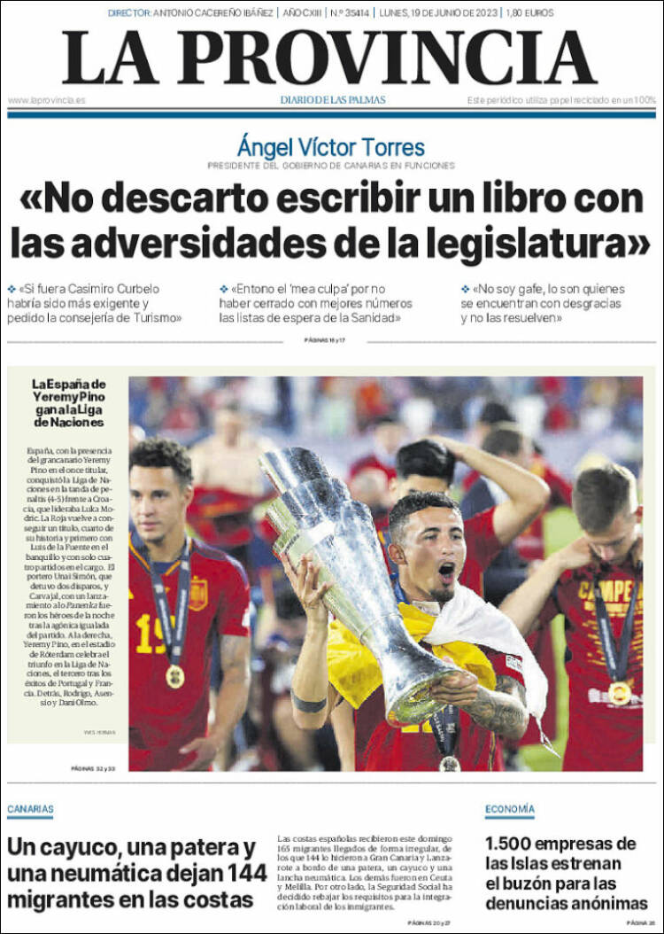 Portada de La Provincia (España)