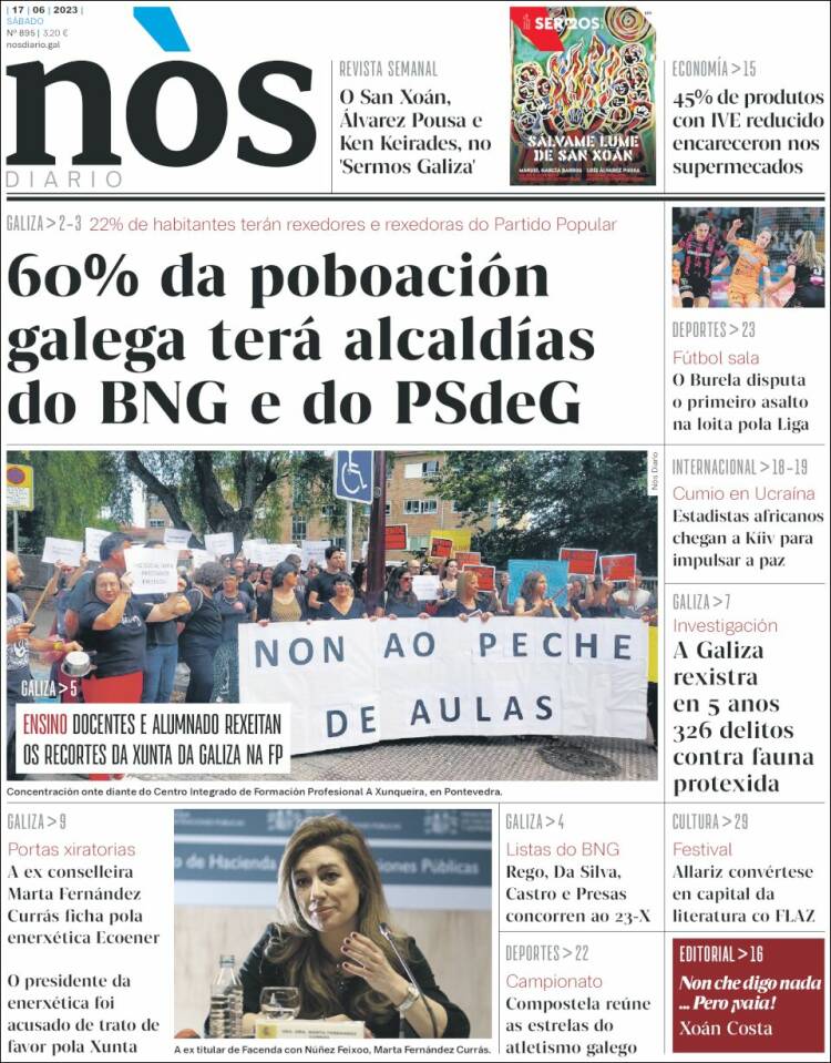 Portada de Nòs Diario (España)