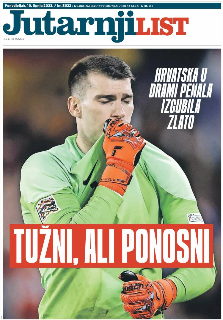 Portada de Jutarnji List (Croacia)