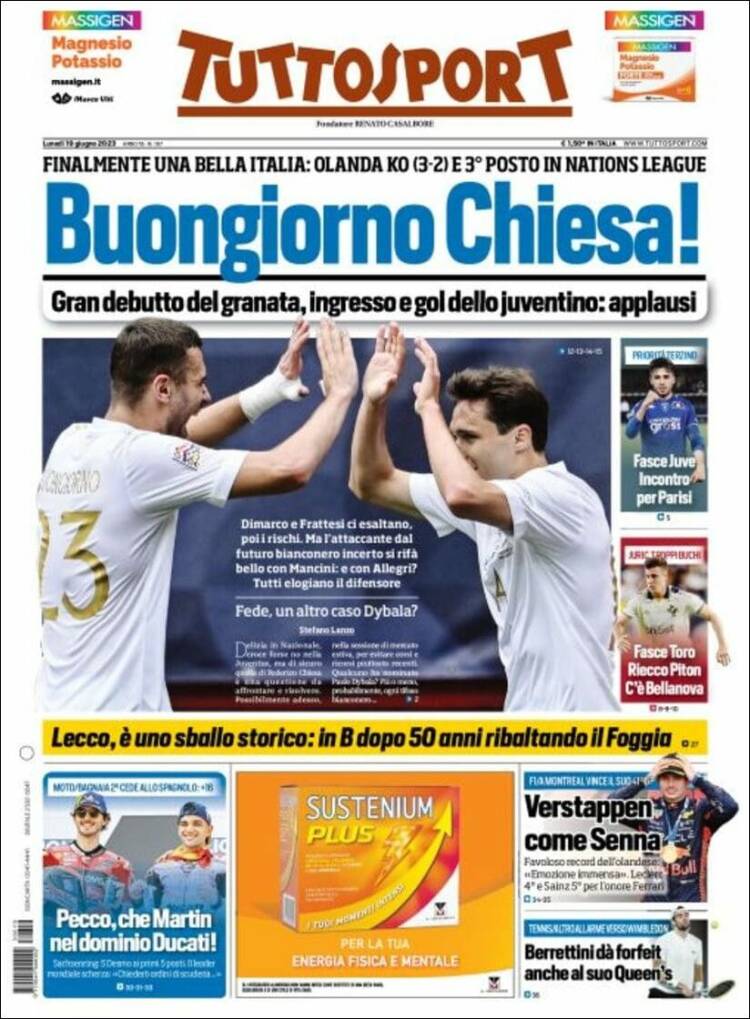 Portada de Tuttosport (Italia)