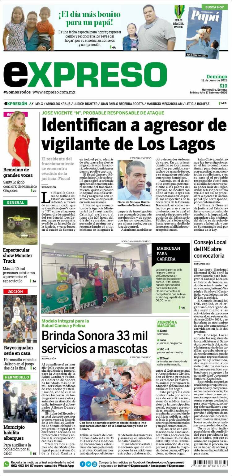 Portada de Expreso (Mexico)