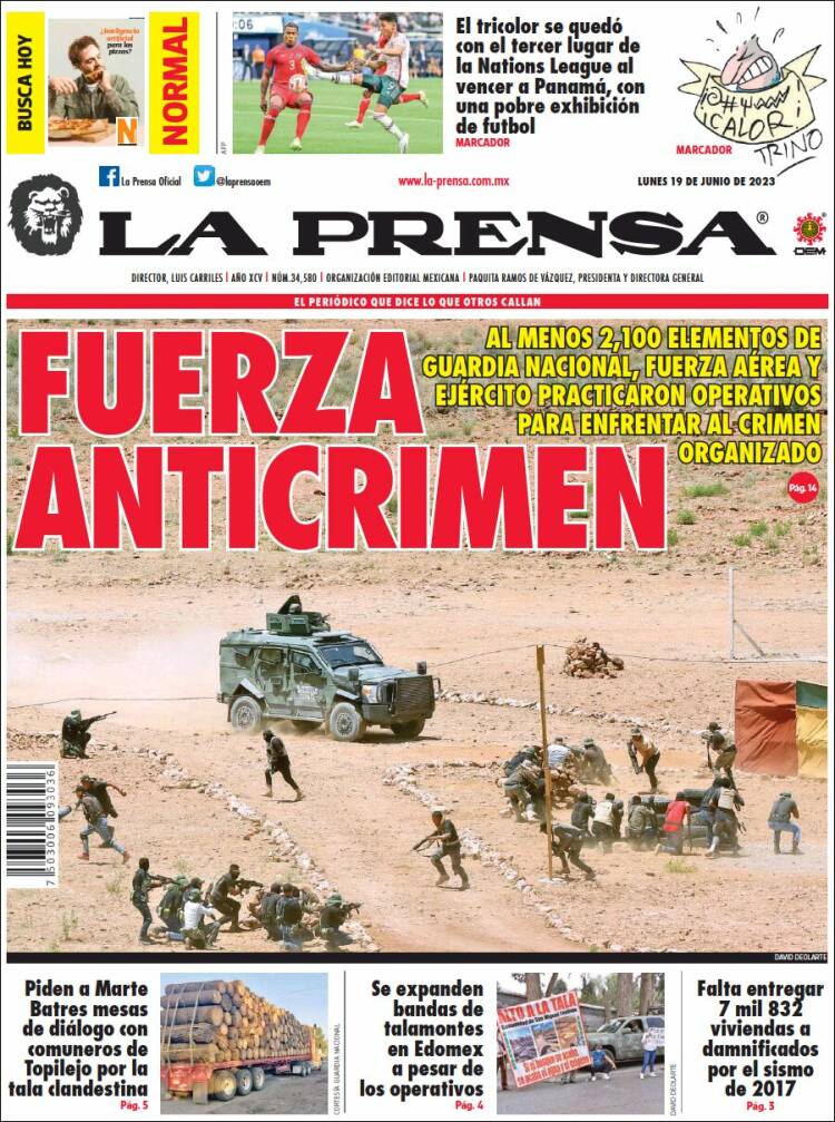 Portada de La Prensa (Mexico)