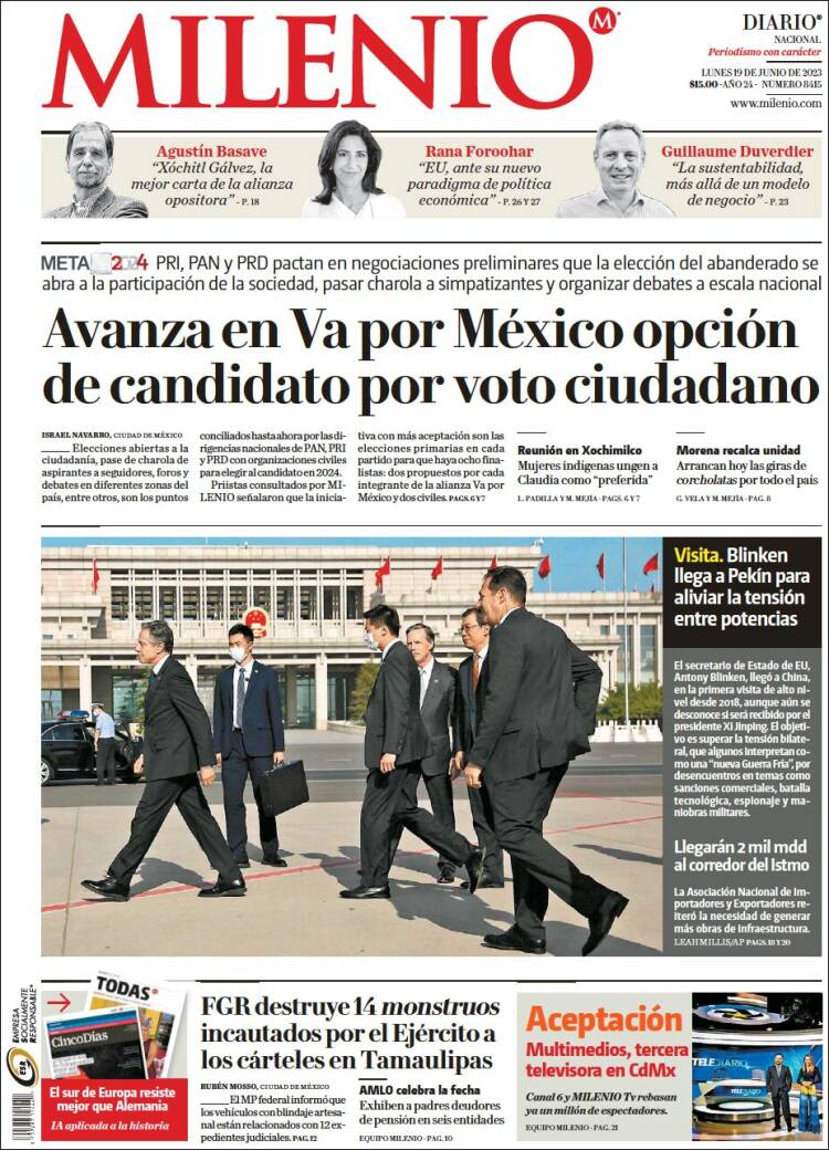 Portada de Milenio (Mexico)