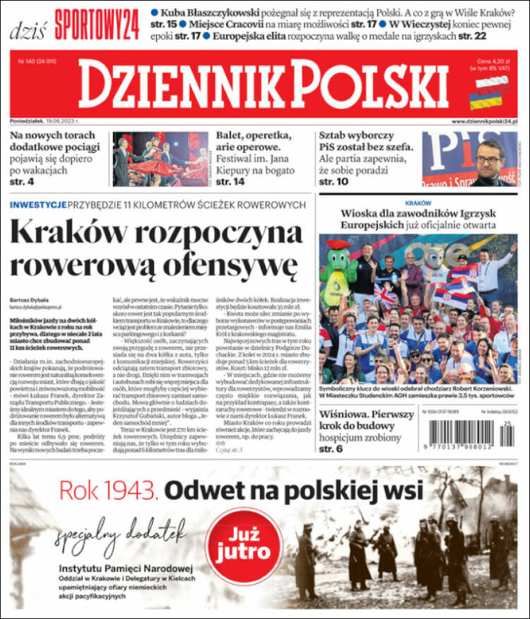 Portada de Dziennik (Polonia)