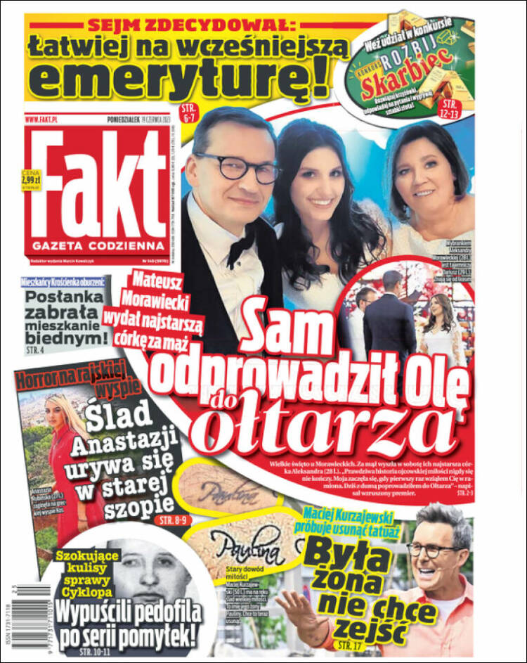 Portada de Fakt (Polonia)