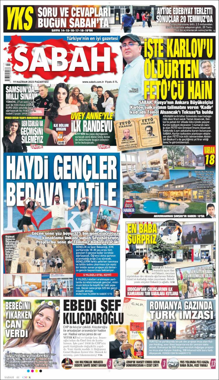 Portada de Sabah (Turqu&iacute;a)