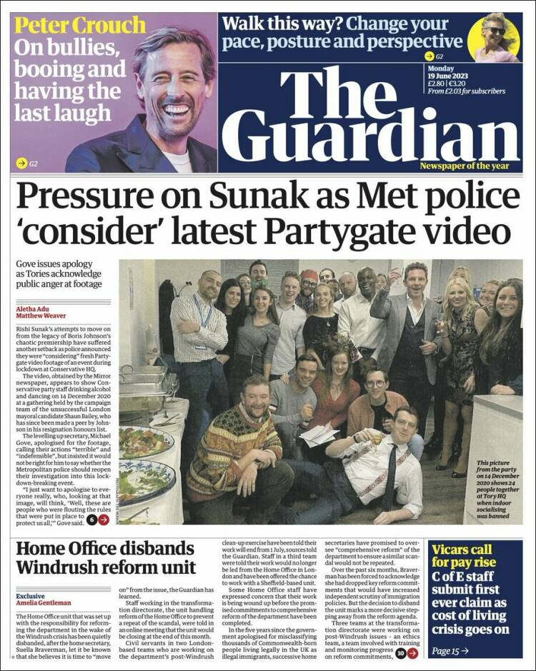 Portada de The Guardian (United Kingdom)