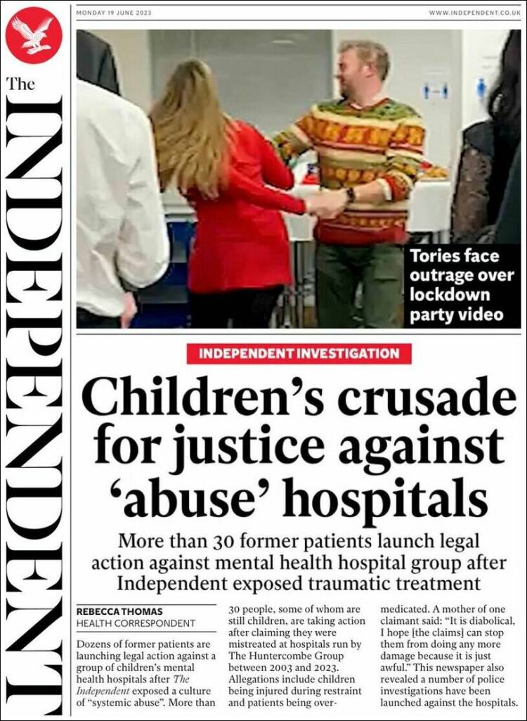 Portada de The Independent (United Kingdom)