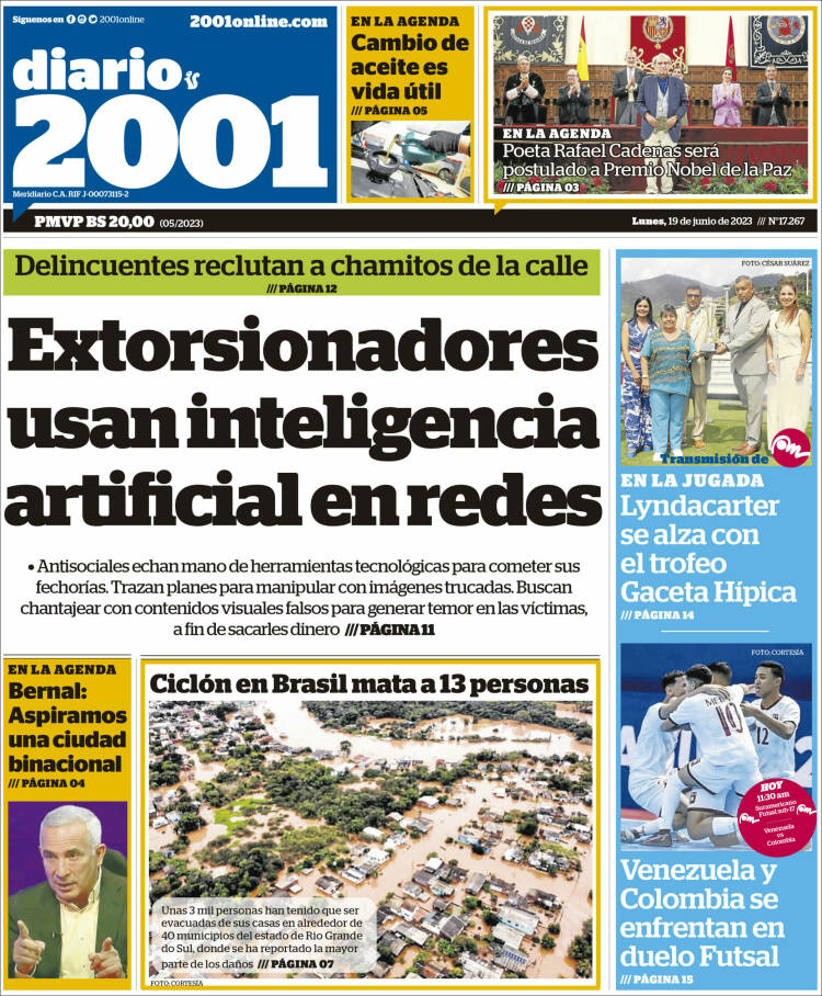 Portada de 2001 - Dosmiluno (Venezuela)