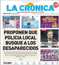 Portada de La Crónica de Baja California (México)