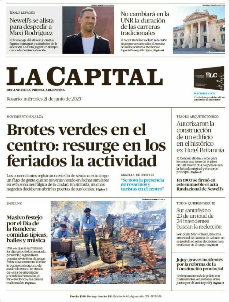Portada de La Capital - Rosario (Argentina)