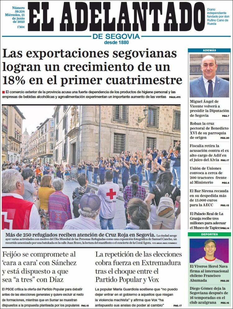 Portada de El Adelantado de Segovia (Spain)