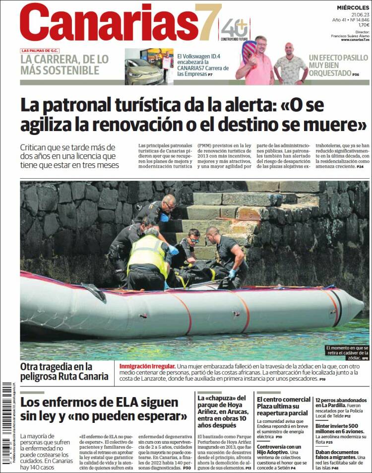 Portada de Canarias 7 (Spain)