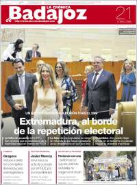 Portada de La Crónica de Badajoz (Spain)