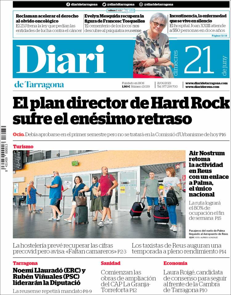 Portada de Diari de Tarragona (Spain)