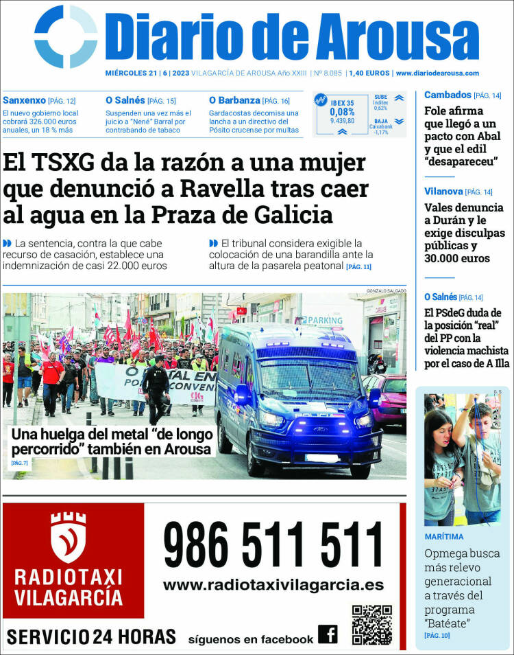 Portada de Diario de Arousa (Spain)