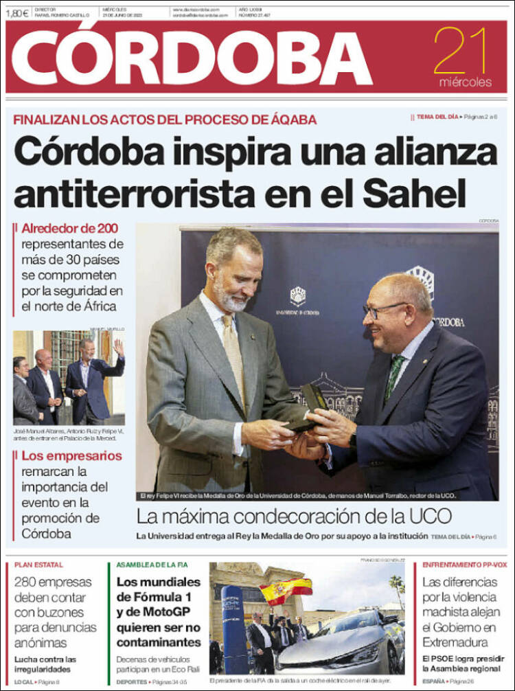 Portada de Diario de Córdoba (Spain)