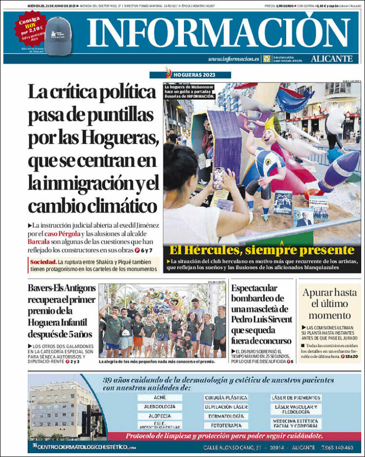 Portada de Diario Información (Spain)