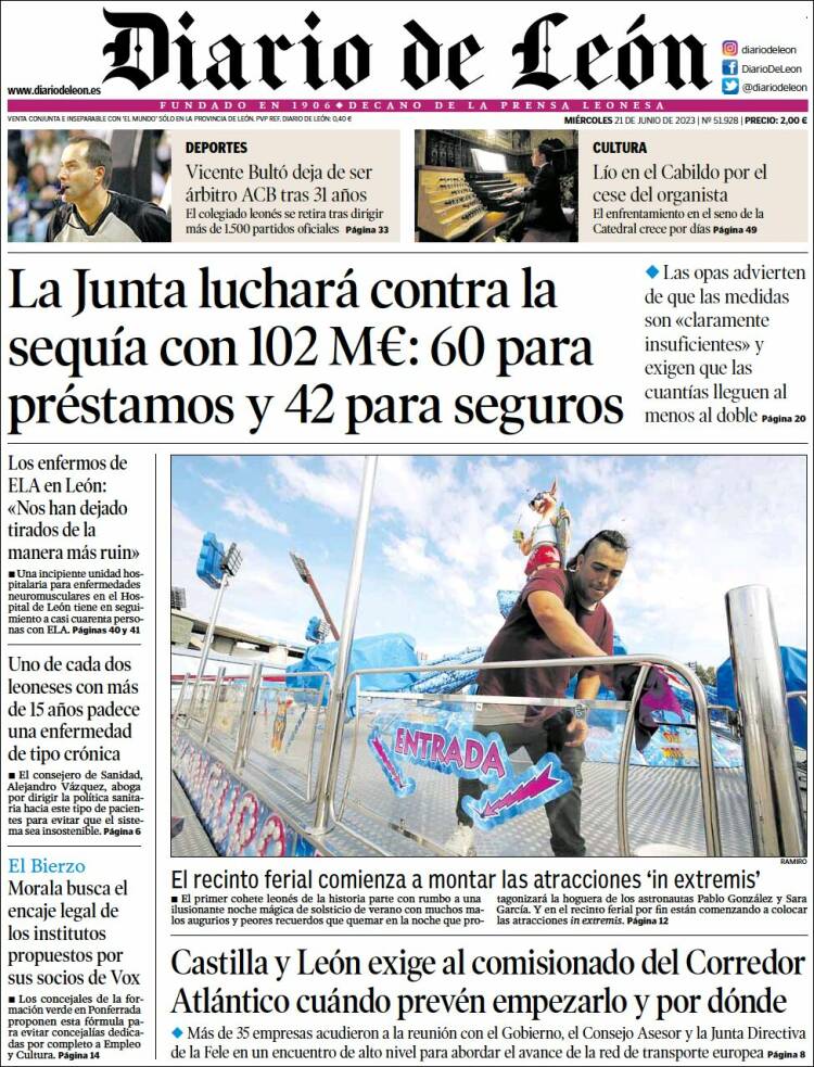 Portada de Diario de León (Spain)