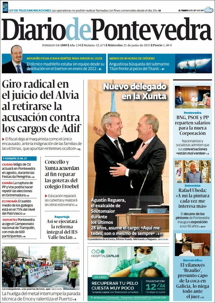 Portada de Diario de Pontevedra (Spain)