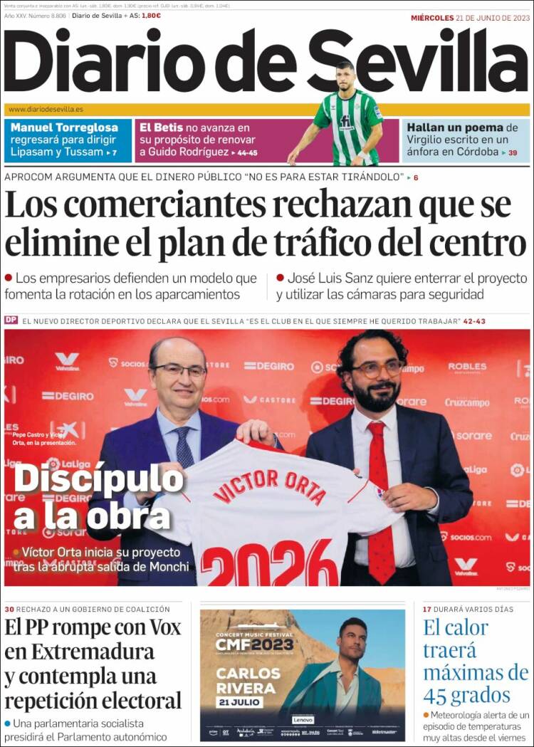 Portada de Diario de Sevilla (Spain)