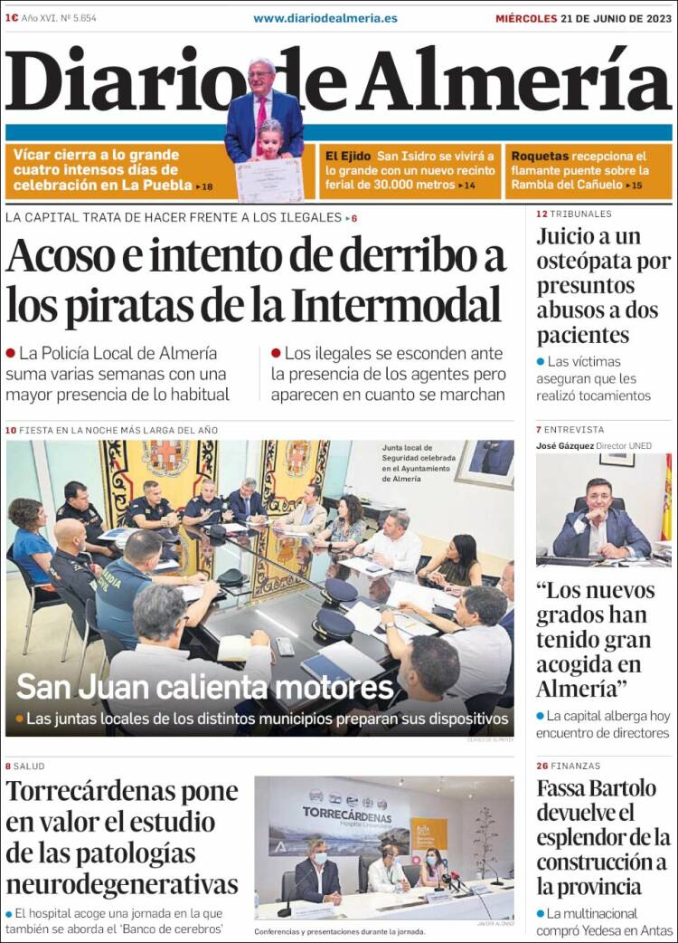 Portada de Diario de Almería (Spain)