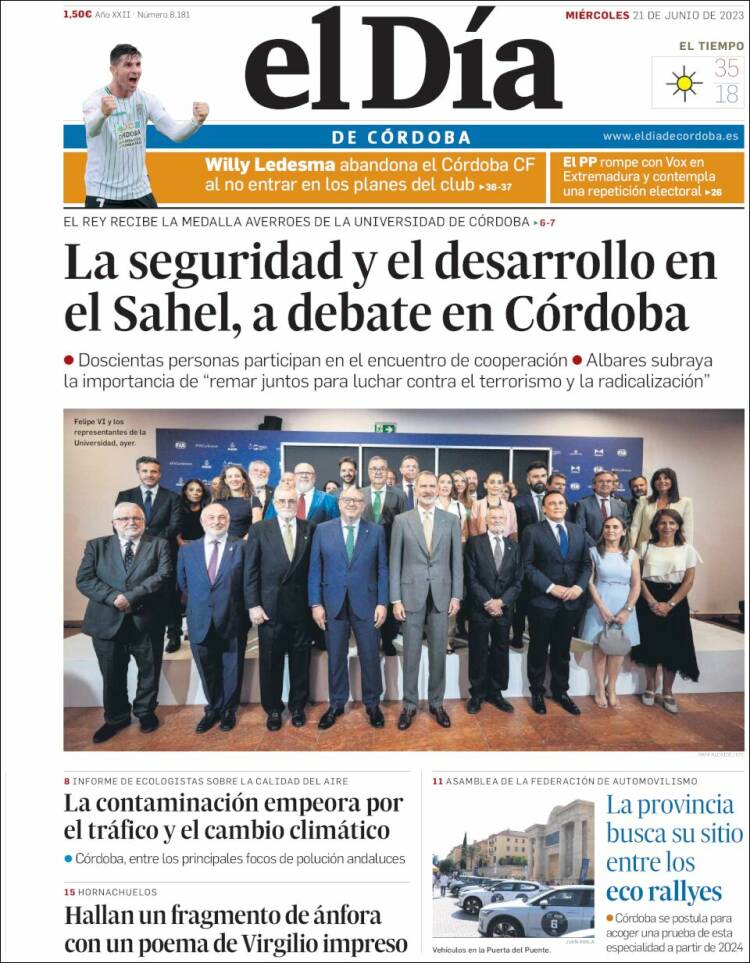 Portada de El Día de Córdoba (Spain)