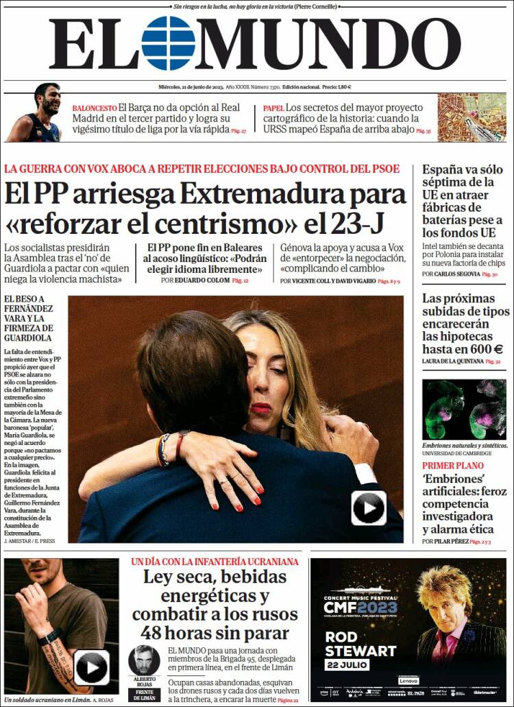 Portada de El Mundo (Spain)