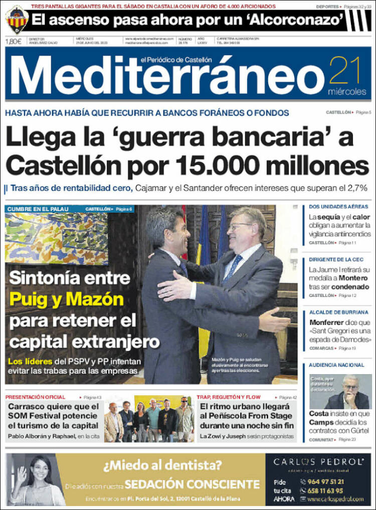 Portada de El Periódico Mediterraneo (Spain)