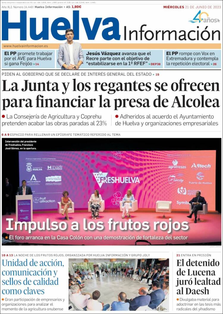 Portada de Huelva Información (Spain)