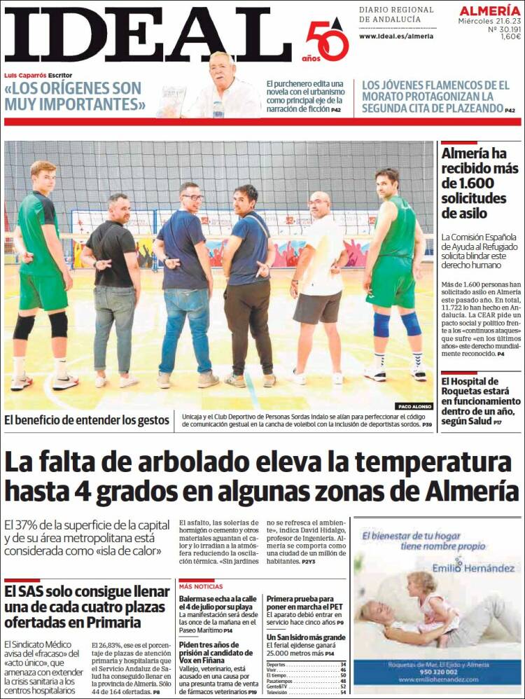 Portada de Ideal Almeria (Spain)