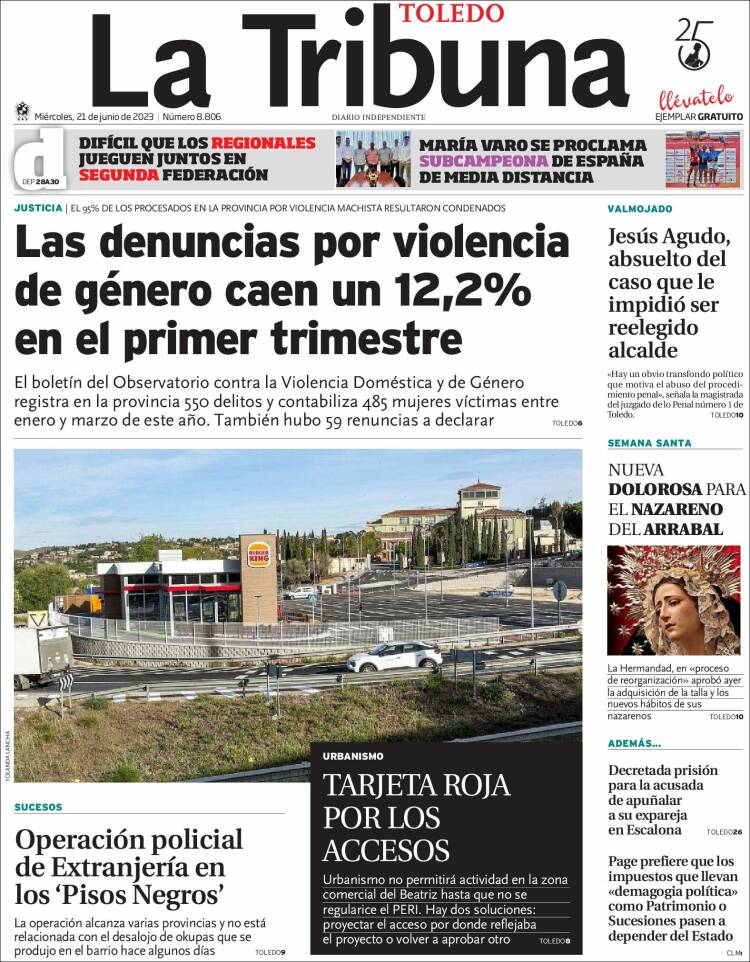 Portada de La Tribuna de Toledo (Spain)