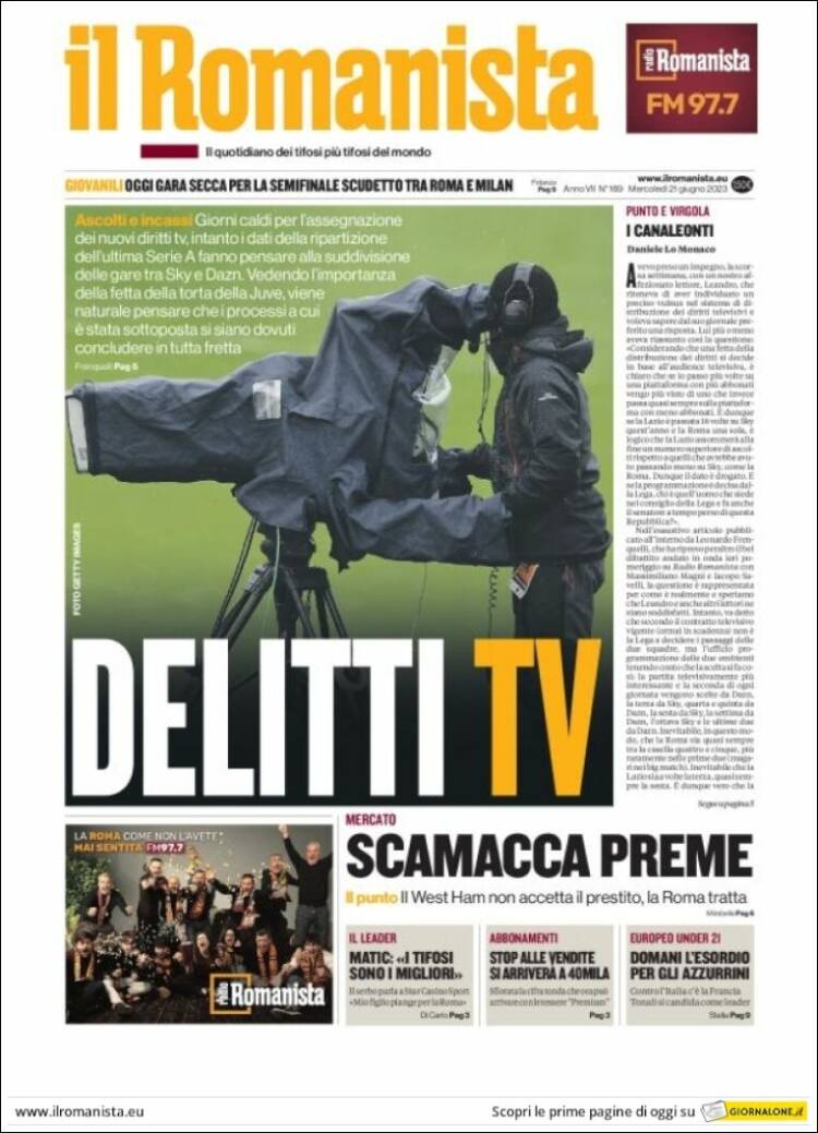 Portada de Romanista (Italie)