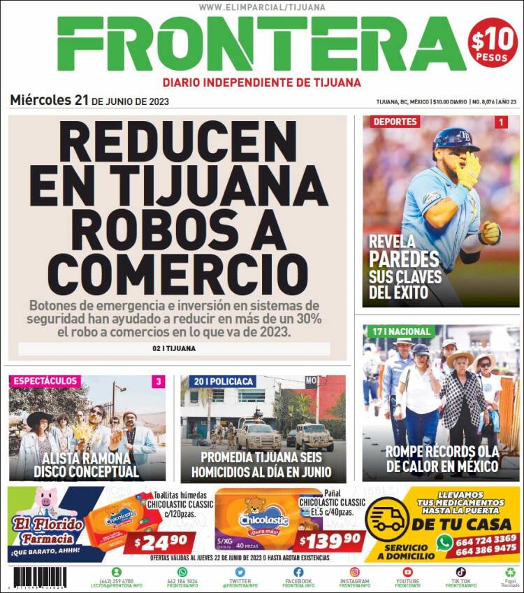 Portada de Frontera (México)