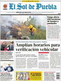 Portada de El Sol de Puebla (México)